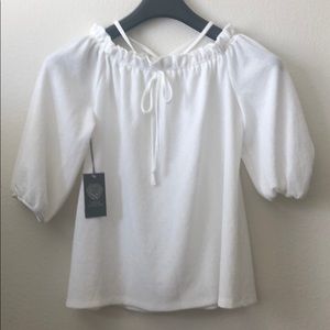 Vince Camuto Off-The-Shoulder Crêpe Top size M